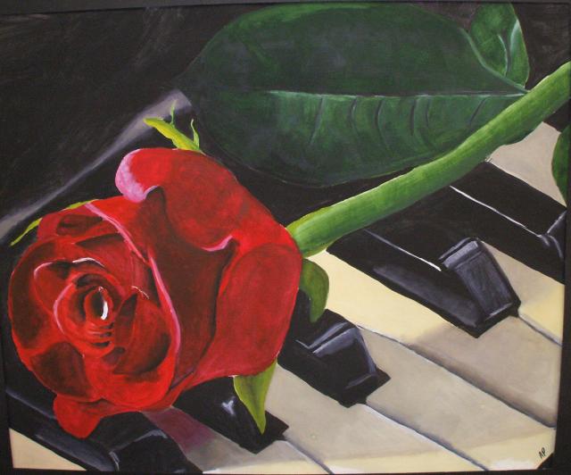 rose on the piano